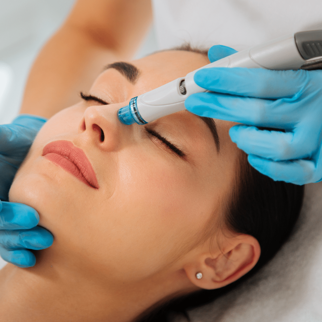 Woman getting skin treatment